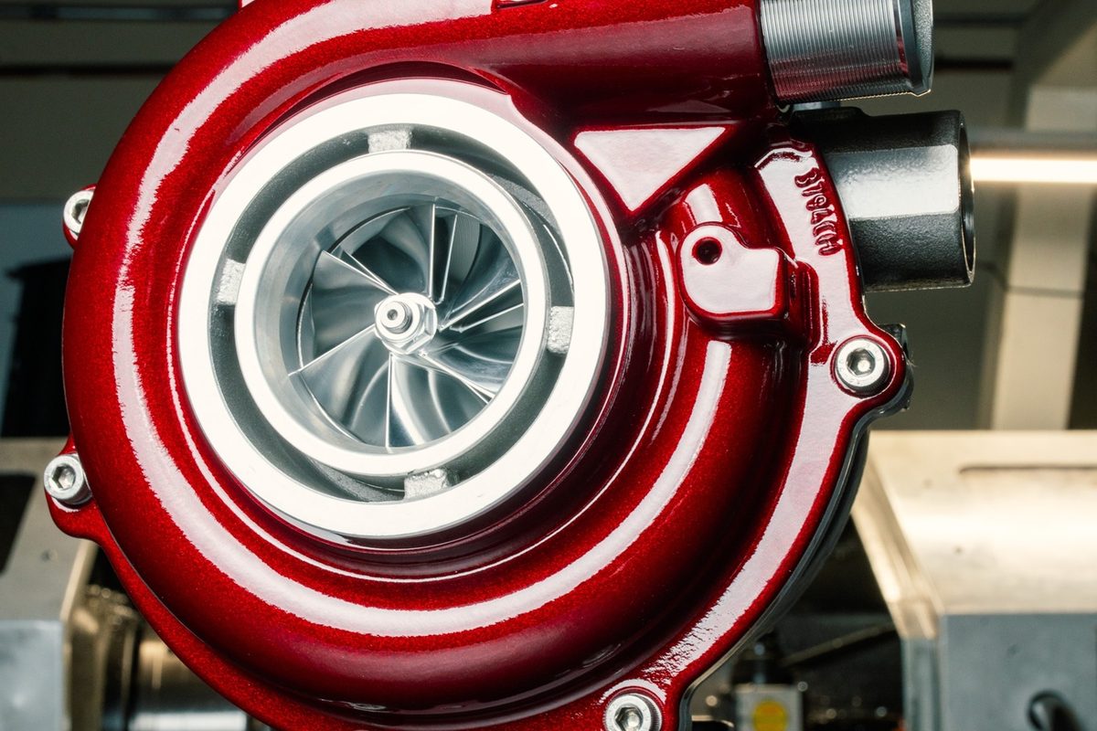 Candy red DDP Dominator turbocharger