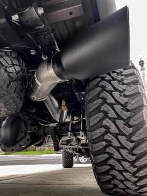 Monster Exhaust System 5-inch Single Exit Black Tip 17-26 Ford F250/F350/F450 6.7L Banks Power